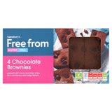 Sainsbury's Free From Chocolate Brownies x4 GOODS Sainsburys   