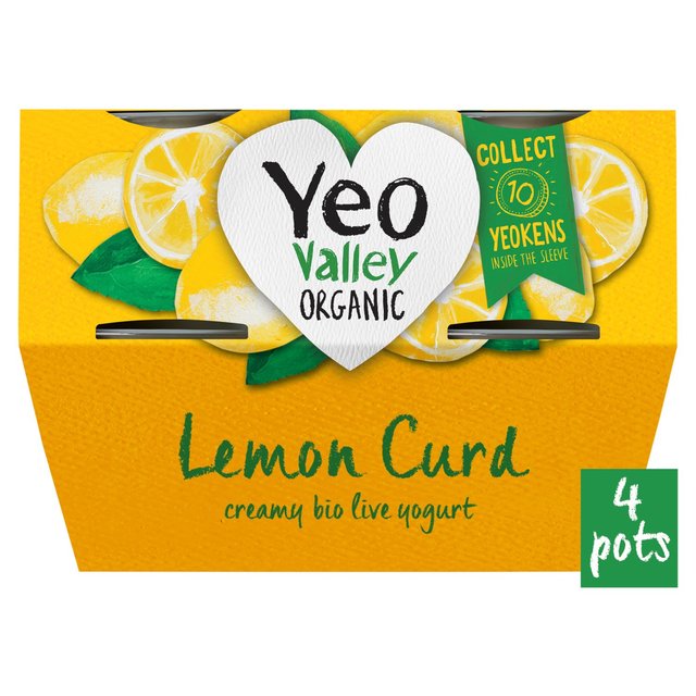 Yeo Valley Organic Lemon Curd Yoghurt   4 x 110g GOODS M&S   