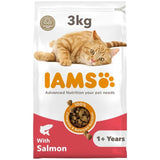 IAMS Adult Dry Cat Food Salmon   3kg