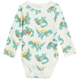 M&S 3 Pack Pure Cotton Dinosaur Bodysuits 0-3 Years GOODS M&S   