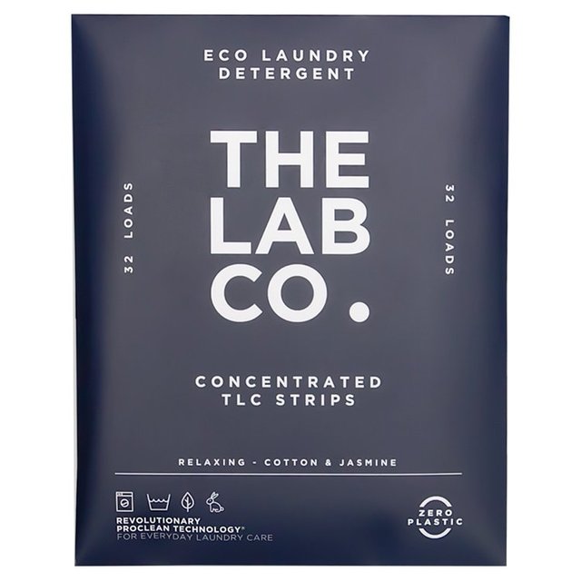 The Lab Co. Laundry Detergent Sheets Non Bio Relaxing Scent 32 Loads   32 per pack