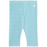 M&S Cotton Rich Blue Stripe Leggings 3-6 Months Turquoise GOODS M&S   