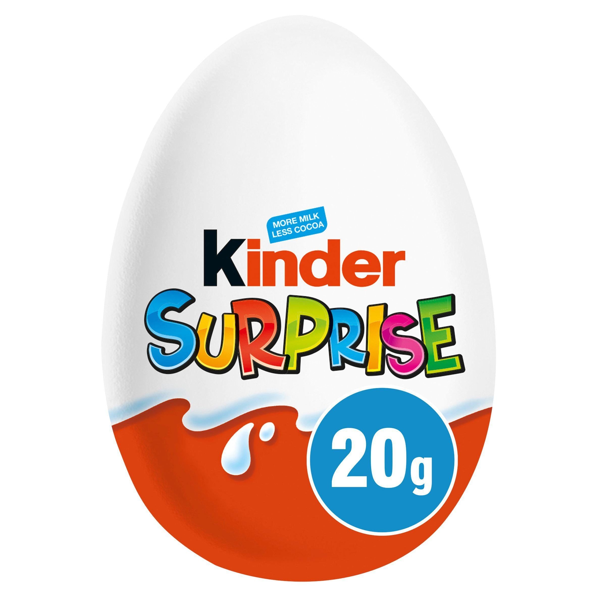 Kinder Surprise Chocolate Egg, With Gift 20g sweets Sainsburys   