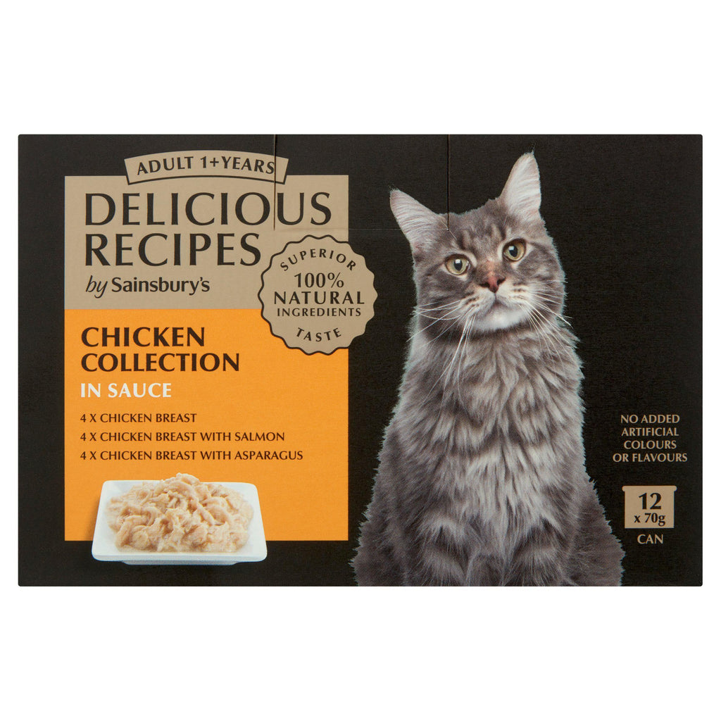 Sainsbury's Delicious Recipes Chicken Collection in Sauce Adult 1+ Years 12x70g