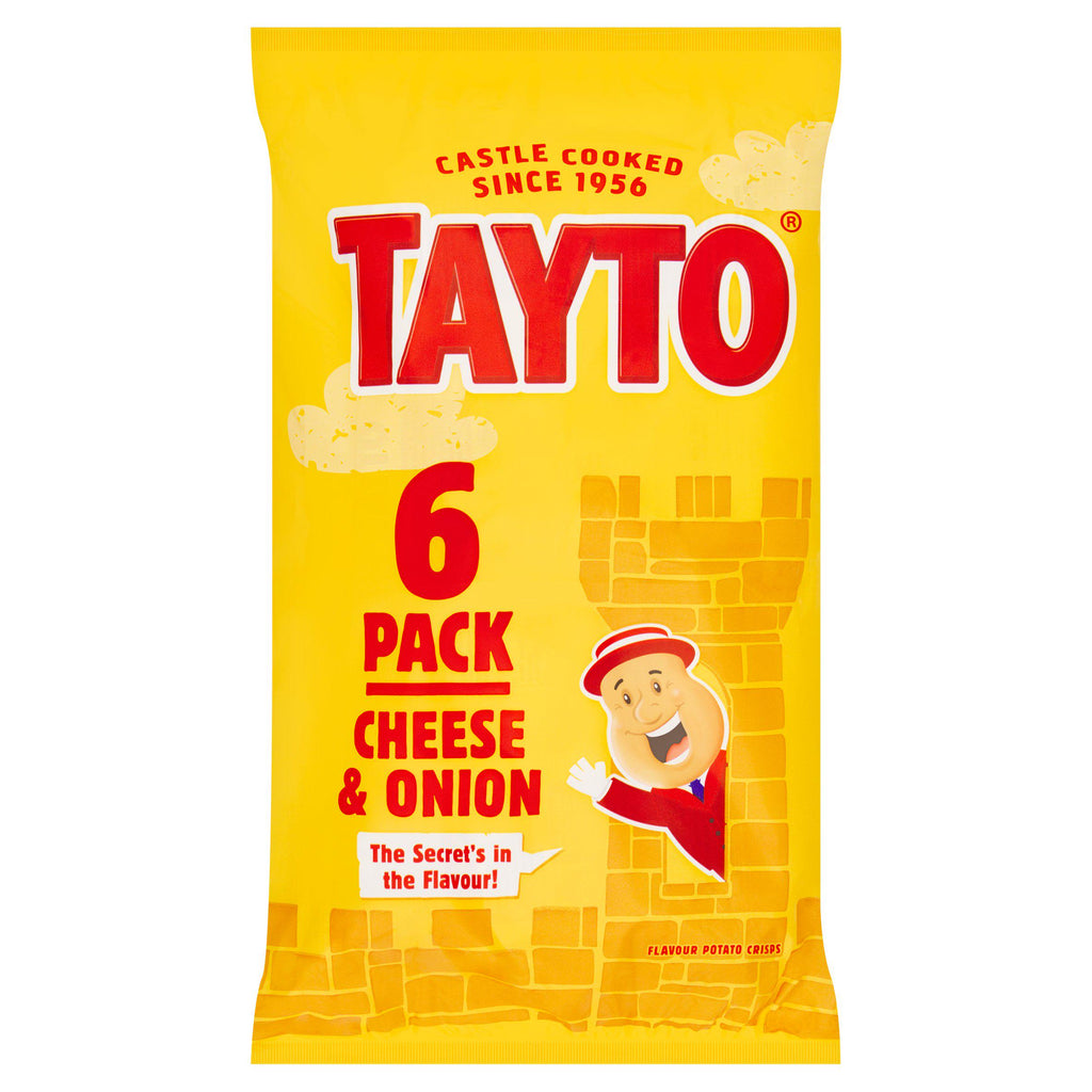 Tayto Cheese & Onion Crisps 6x25g