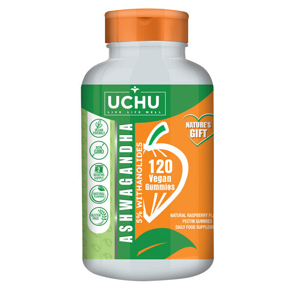 UCHU 120 X Ashwagandha Gummies 5% Withanolides - Vegan