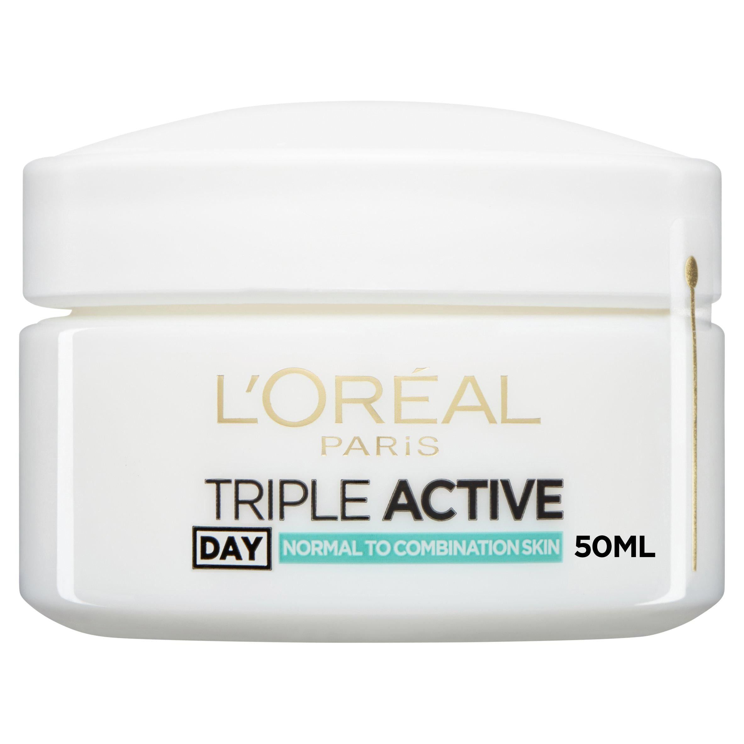 L'Oreal Paris Triple Active Day Moisturiser Normal to Combination Skin 50ml All Sainsburys   