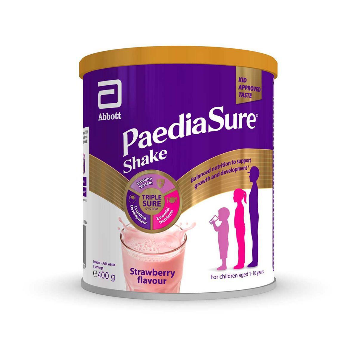 PaediaSure Shake, 400g, Strawberry Flavoured Nutritional Supplement Drink for Kids GOODS Boots   