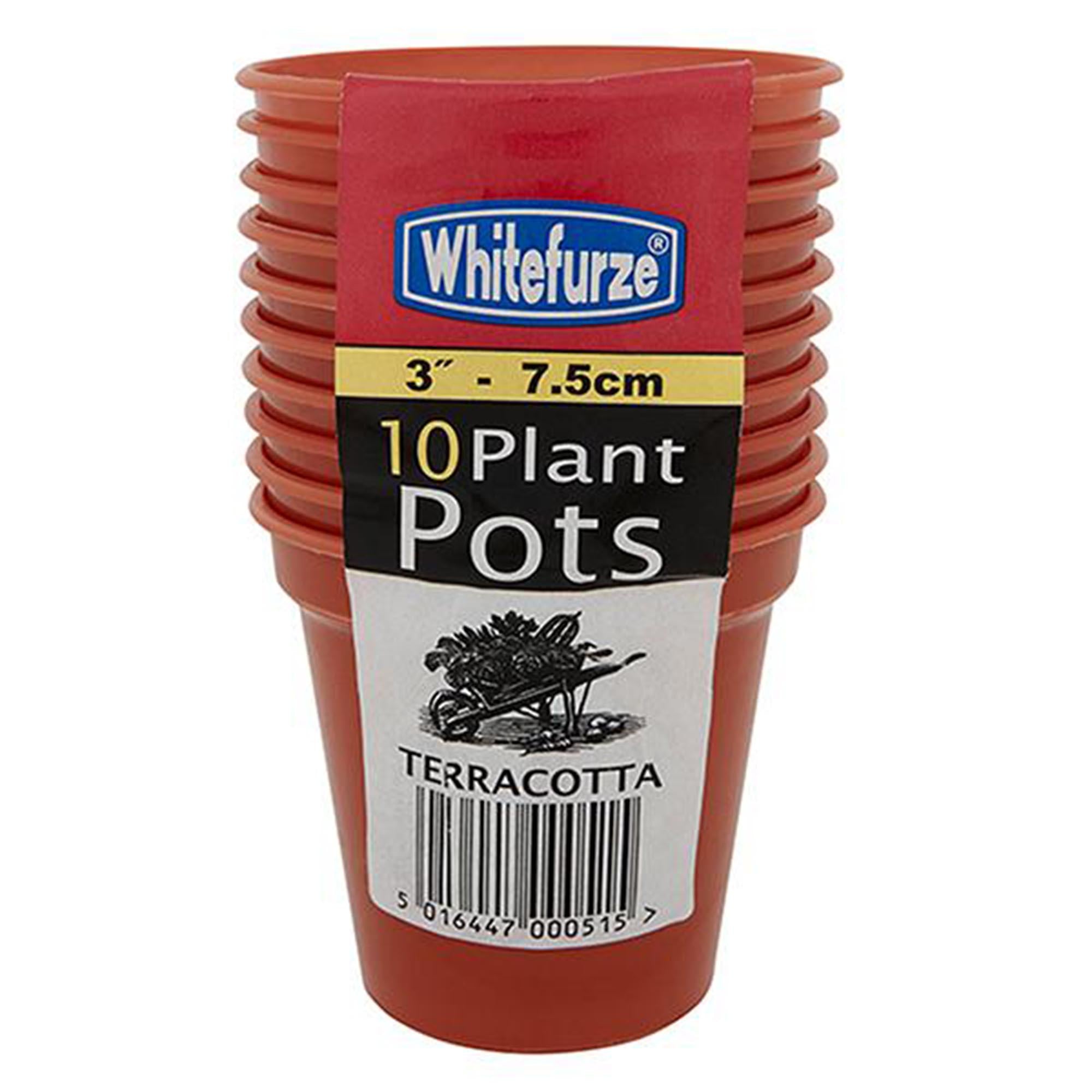 Whitefurze Plastic Pot 7.5Cm 10pk GOODS Sainsburys   