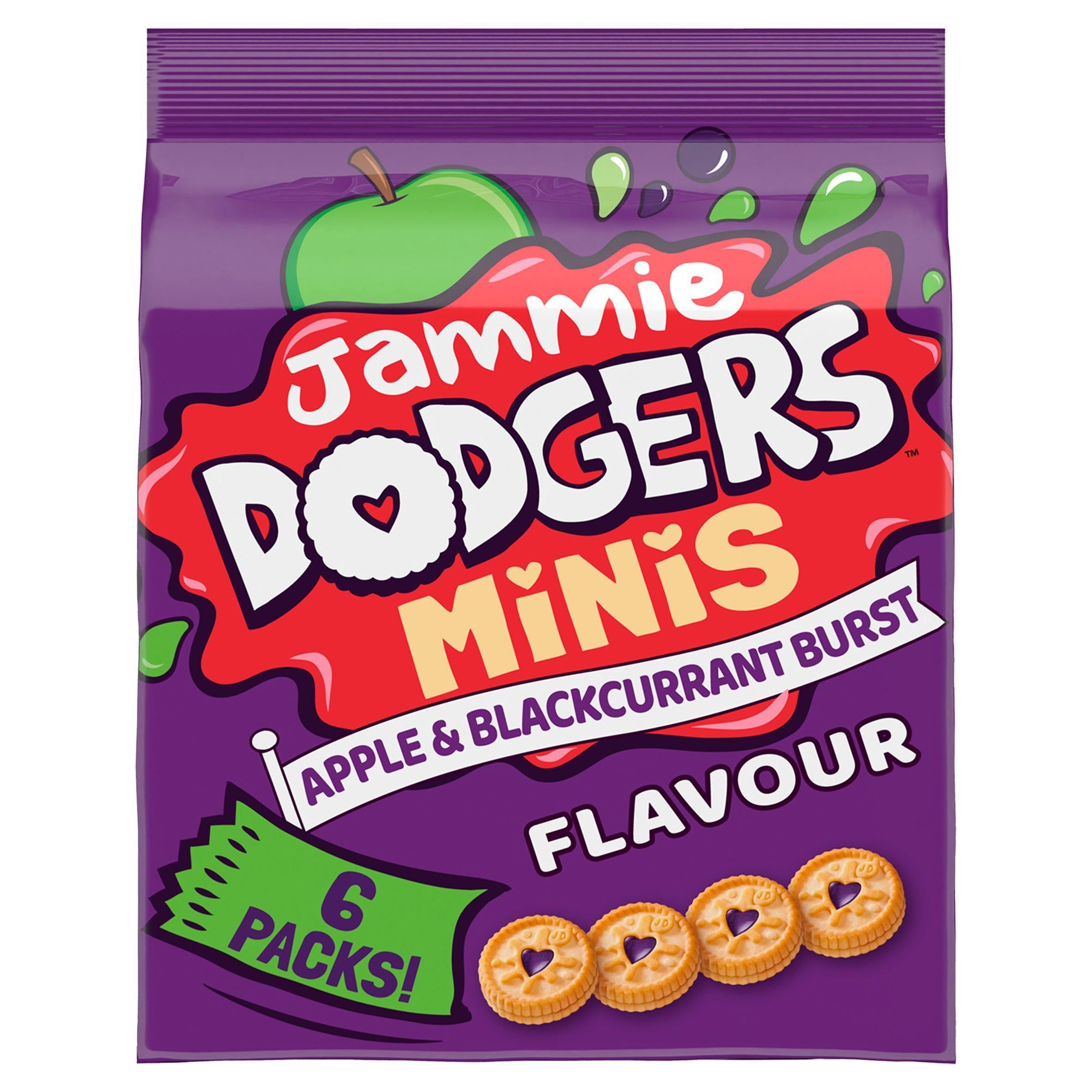 Jammie Dodgers Minis Biscuits Apple &amp; Blackcurrant x6 120g