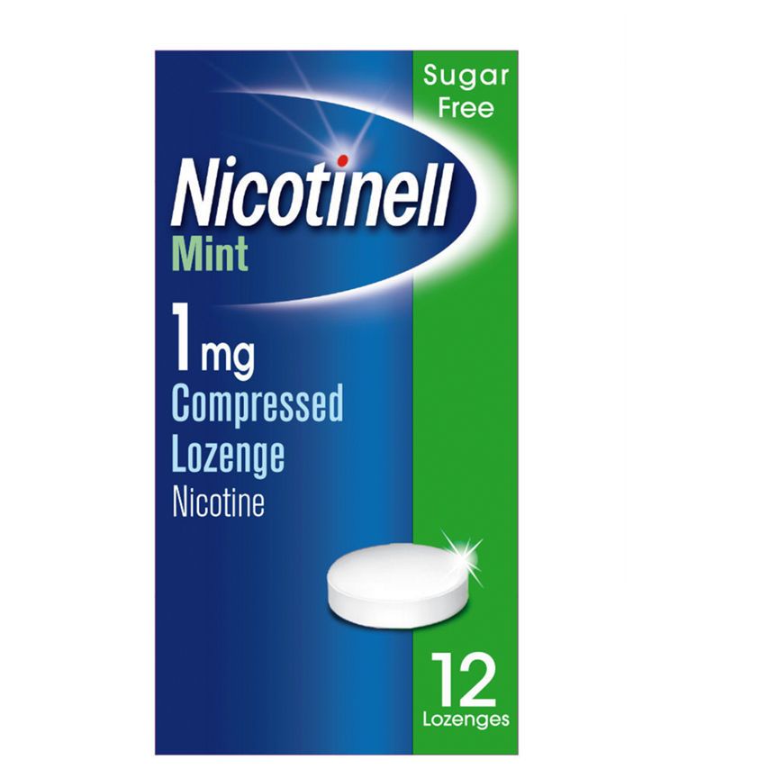 Nicotinell Nicotine Lozenge Stop Smoking Aid 1 mg Mint 12 Pieces