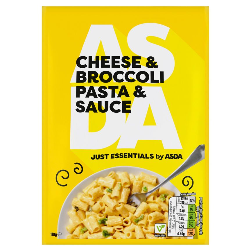 JUST ESSENTIALS by ASDA Cheese &amp; Broccoli Pasta &amp; Sauce