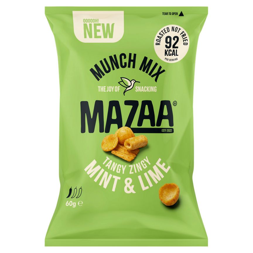 Mazaa Munch Mix Tangy Zingy Mint & Lime 60g