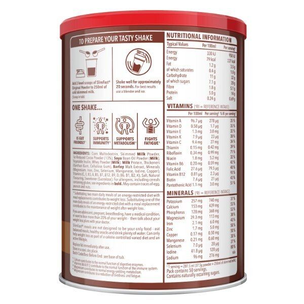 SlimFast Powder 50 Servings Chocolate 1.875kg