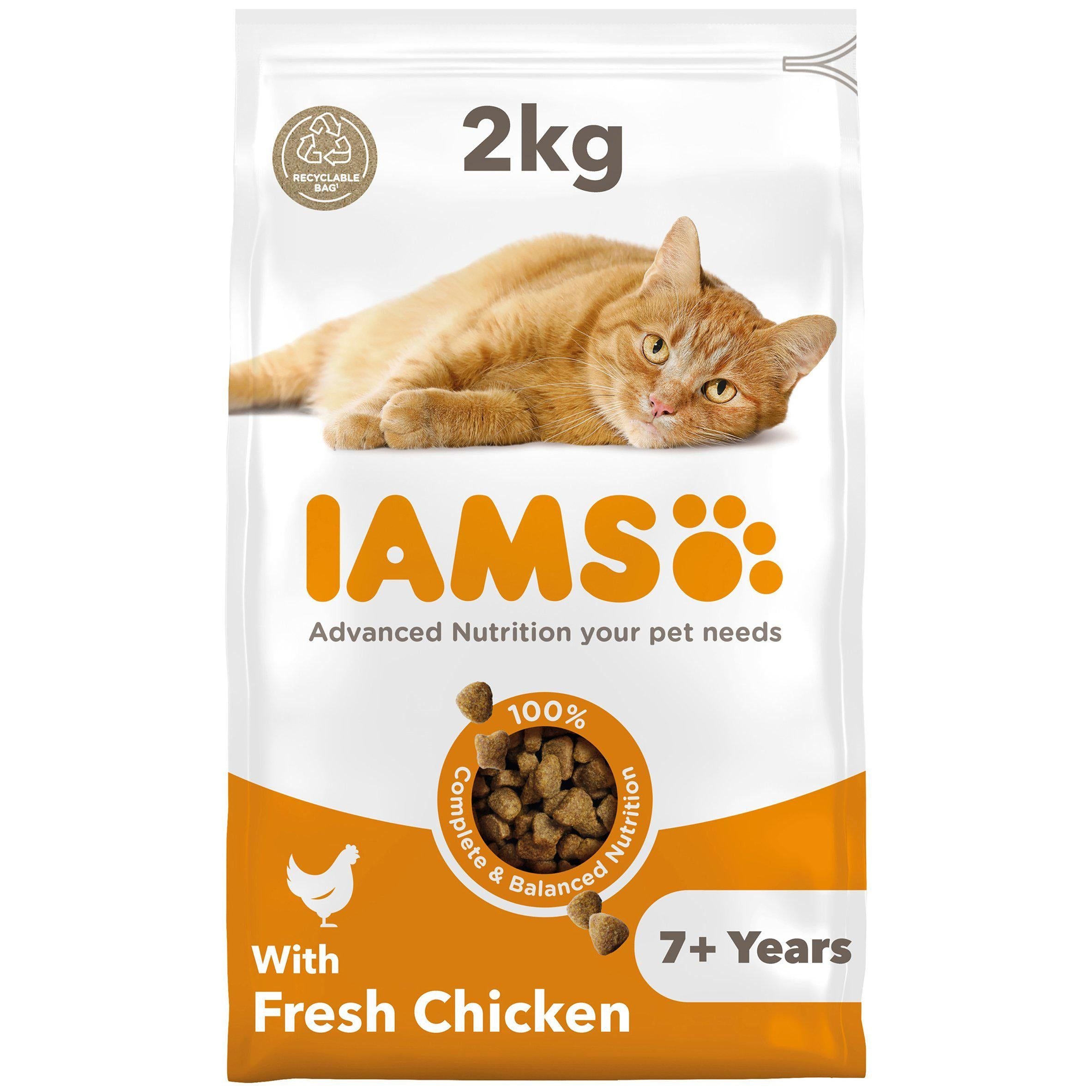 IAMS Vitality Senior &amp; Mature Cat, Chicken 2kg