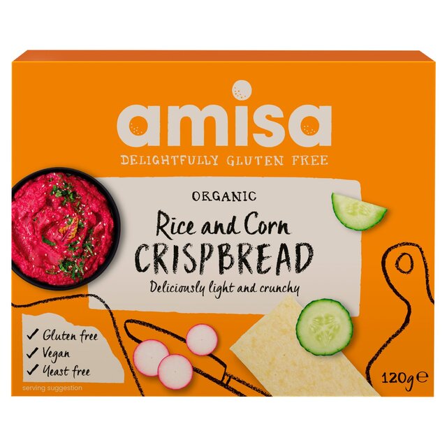 Amisa Organic Gluten Free Rice & Corn Crispbread   120g