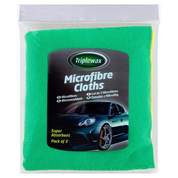 Triplewax Microfibre Cloths 3pk