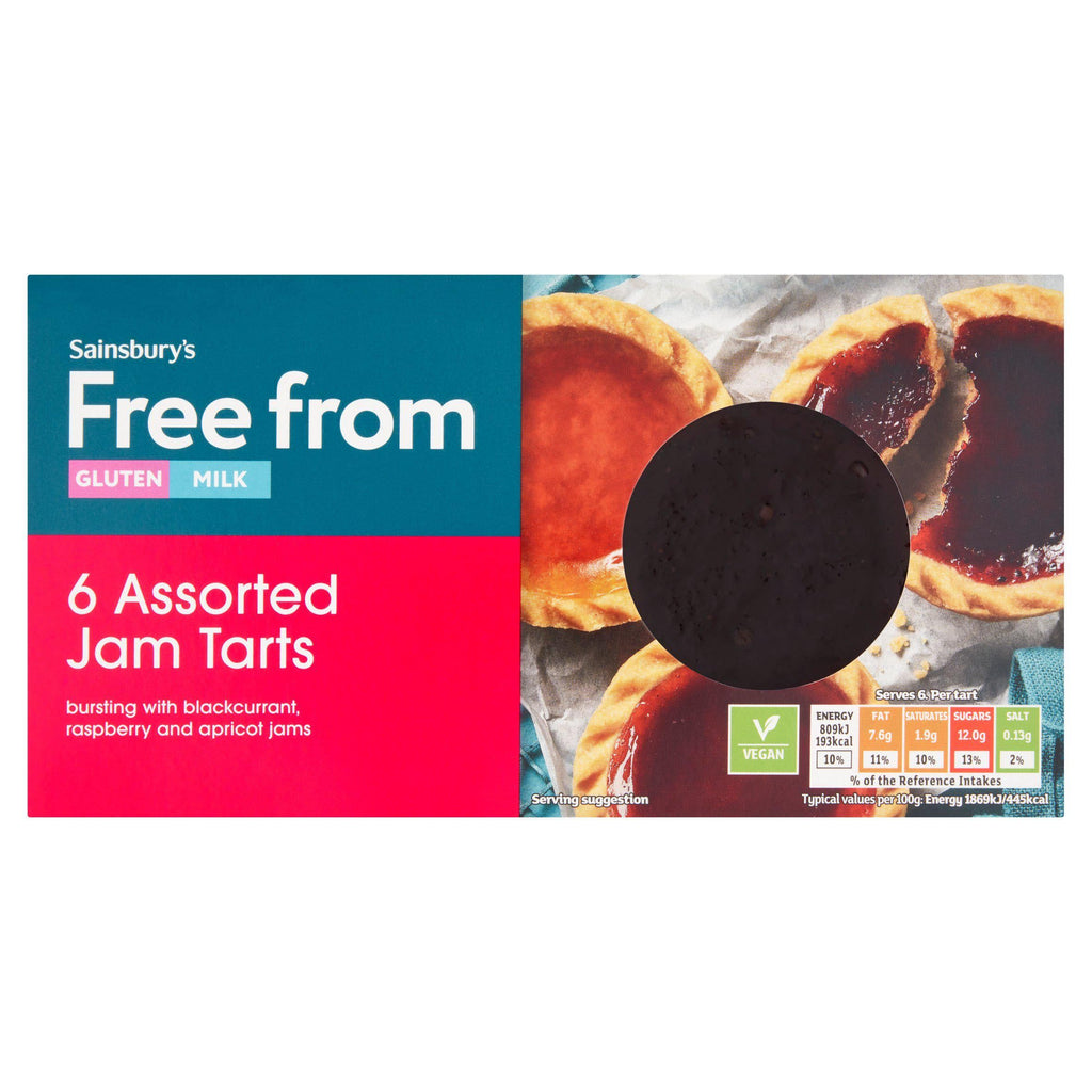 Sainsbury's Free From Assorted Jam Tarts x6