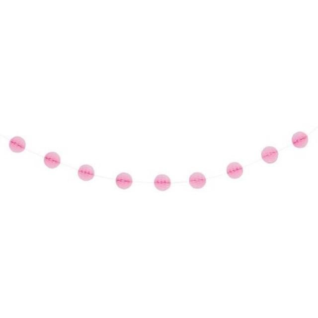 Pink Honeycomb Ball Garland 7ft Miscellaneous M&S   