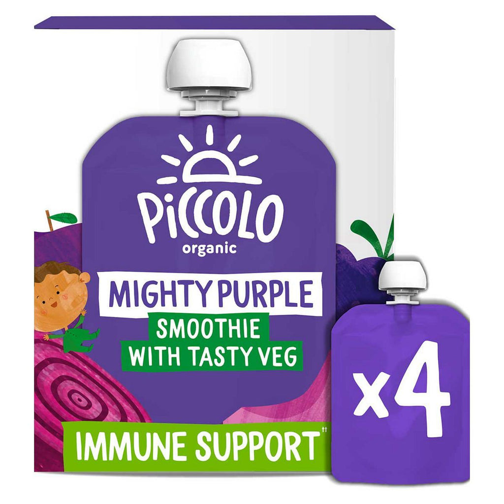 Piccolo purple & go baby smoothie pouch multipack 90g