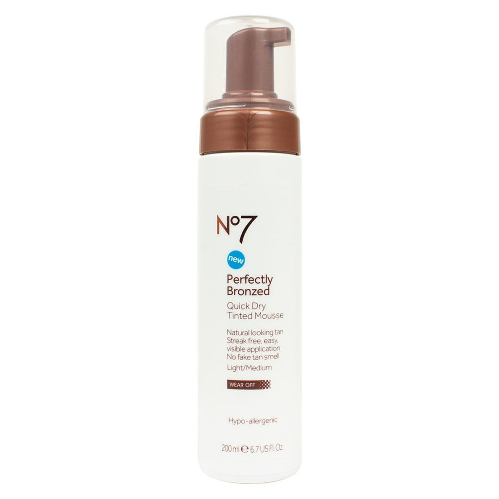 No7 Perfectly Bronzed Self Tan Mousse 200ml Light/Medium