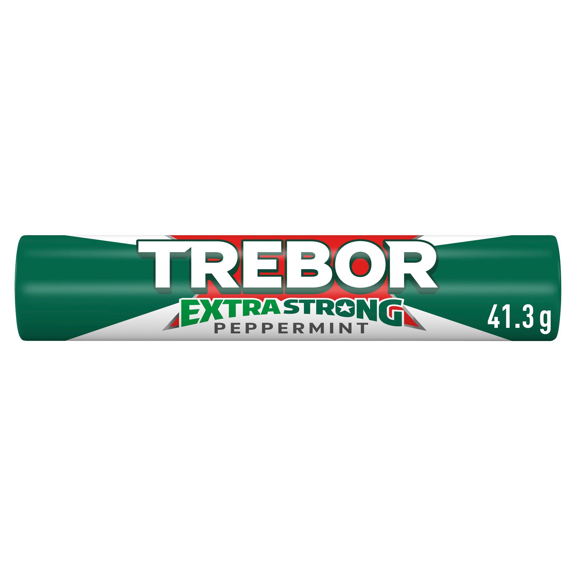 Trebor Extra Strong Peppermint Mints Roll 41.3g sweets Sainsburys   