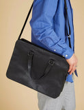 Leather Pebble Grain Messenger Bag GOODS M&S   