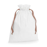 Westford Mill Cotton Drawstring Gift Bag (62cm x 49cm) GOODS Superdrug Soft White/Rose Gold  