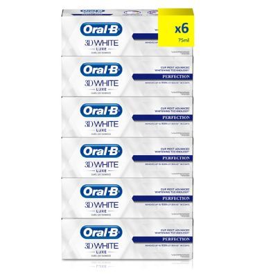 Oral-B 3D White Luxe Perfection 6 Month Toothpaste Bundle Accessories & Cleaning Boots   