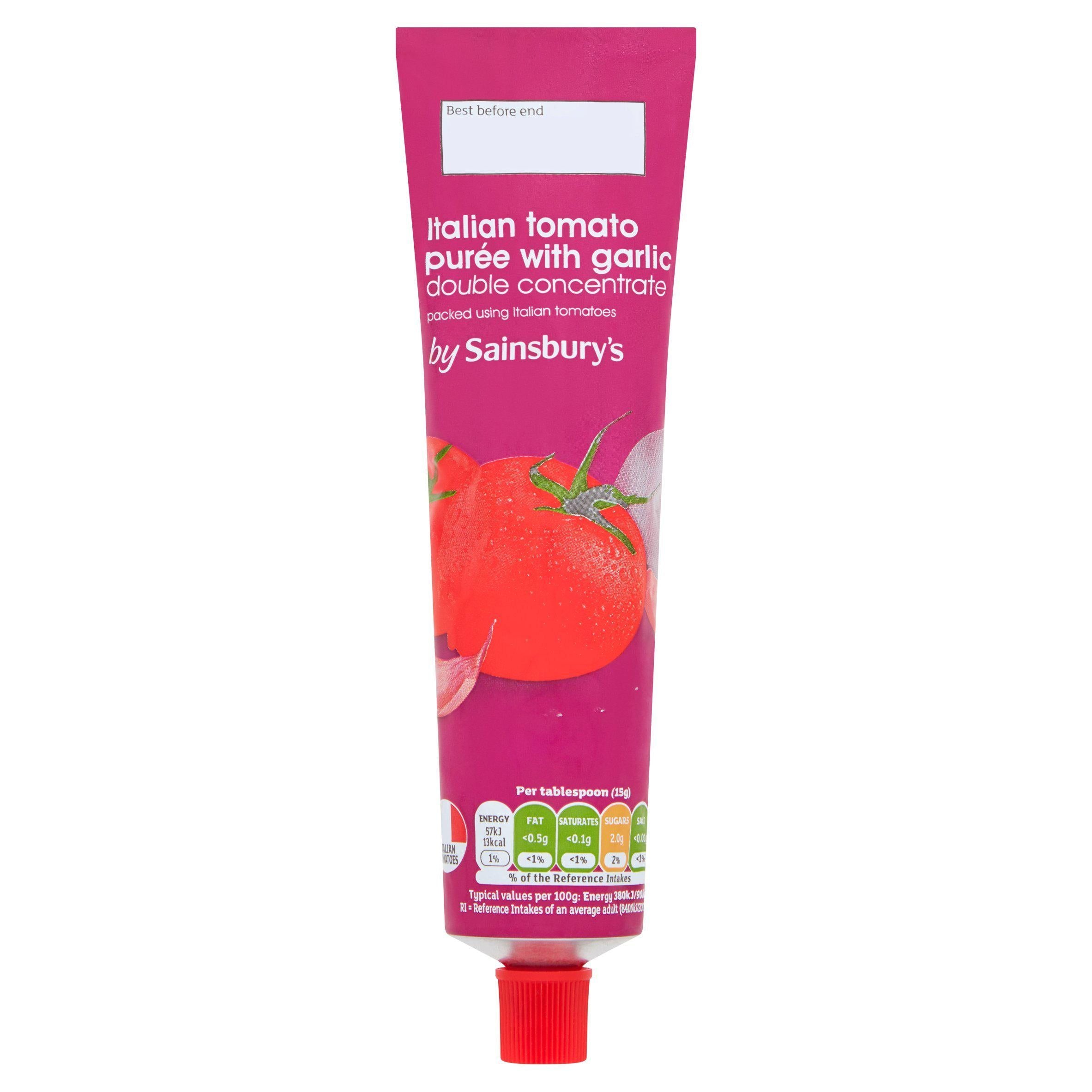 Sainsbury's Tomato Puree With Garlic 200g Tomatoes Sainsburys   