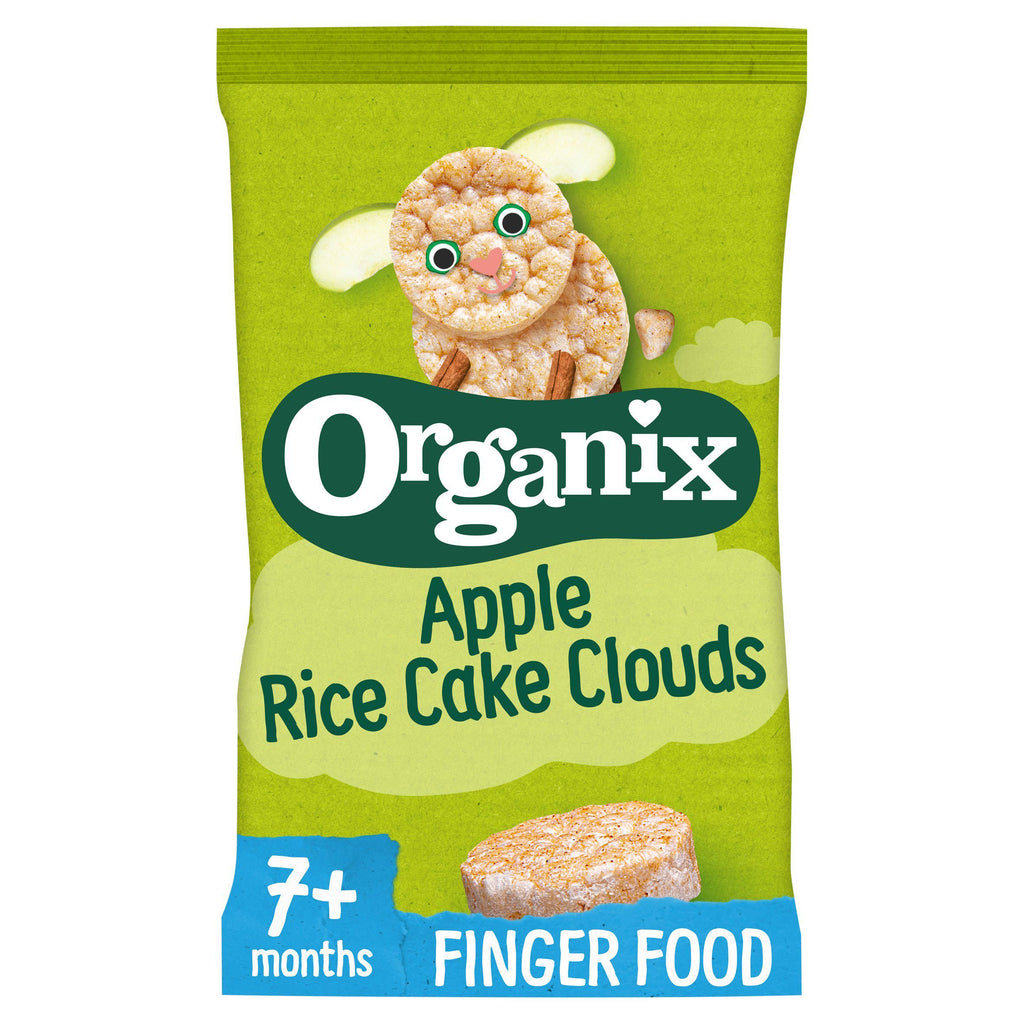 Organix Apple Rice Cake Clouds Organic Baby Snacks 7 months+ 40g