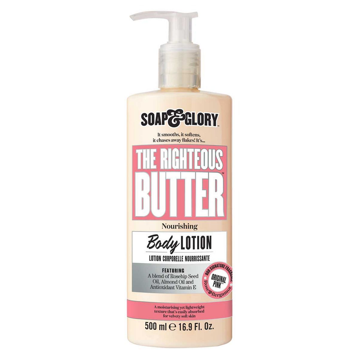 Soap & Glory The Righteous Butter Lotion 500ml Make Up & Beauty Accessories Boots   