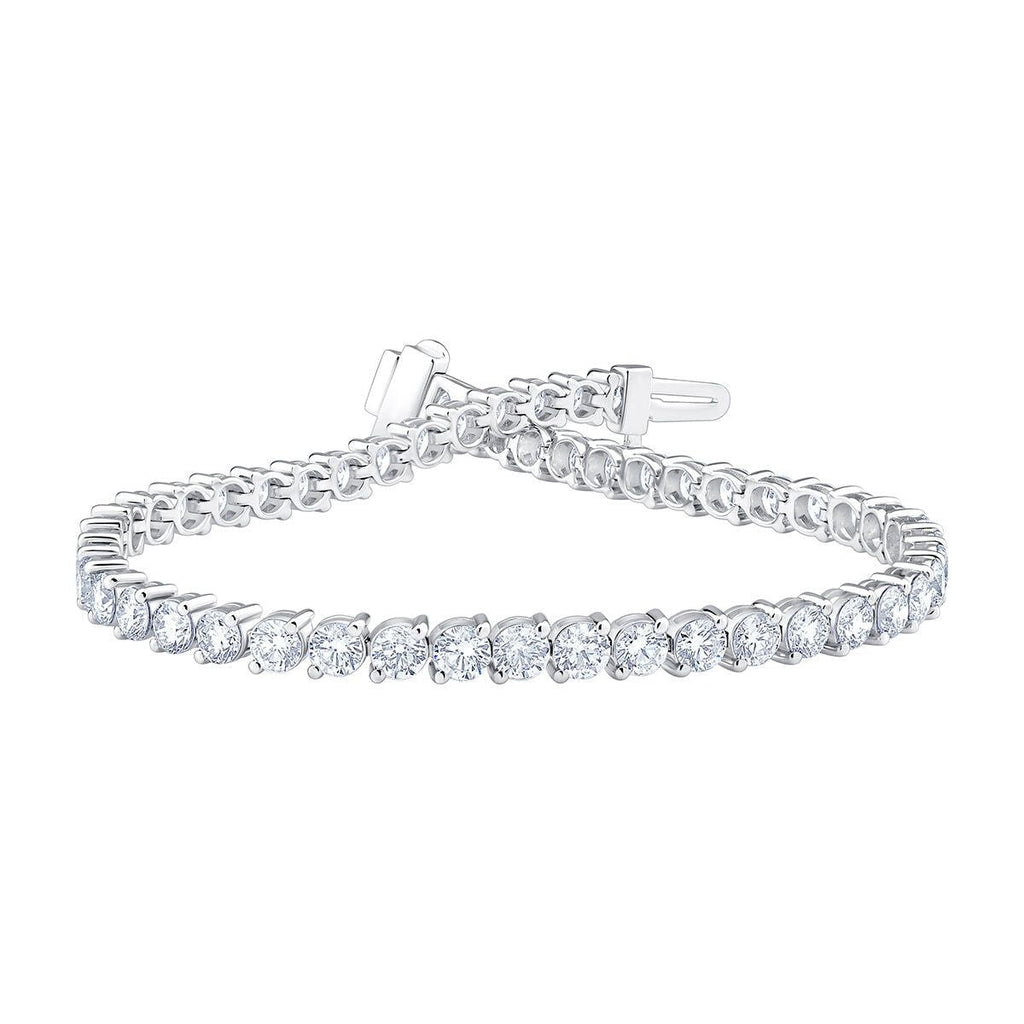 6.00ctw Round Brilliant Cut Diamond Tennis Bracelet, 18ct White Gold