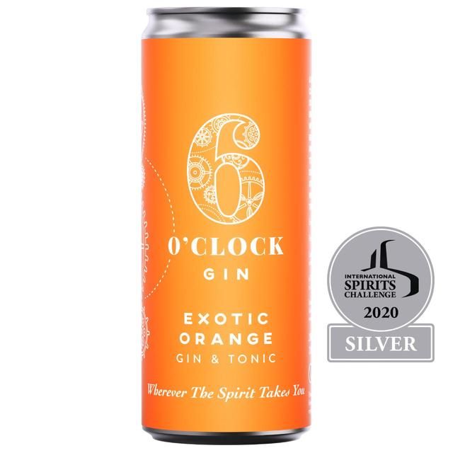 6 O'clock Gin Exotic Orange Gin & Tonic   250ml