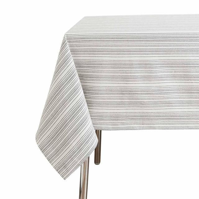 M&S Striped Pure Cotton Tablecloth