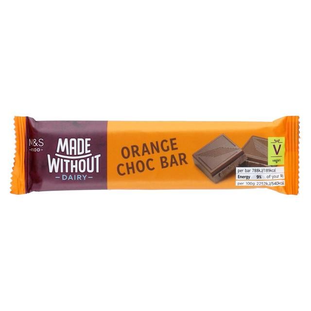 M&S Made Without Dairy Orange Choc Bar   35g