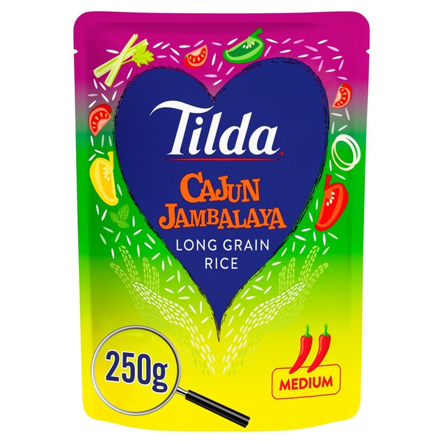 Tilda Microwave Cajun Jambalaya Long Grain Rice   250g GOODS M&S   