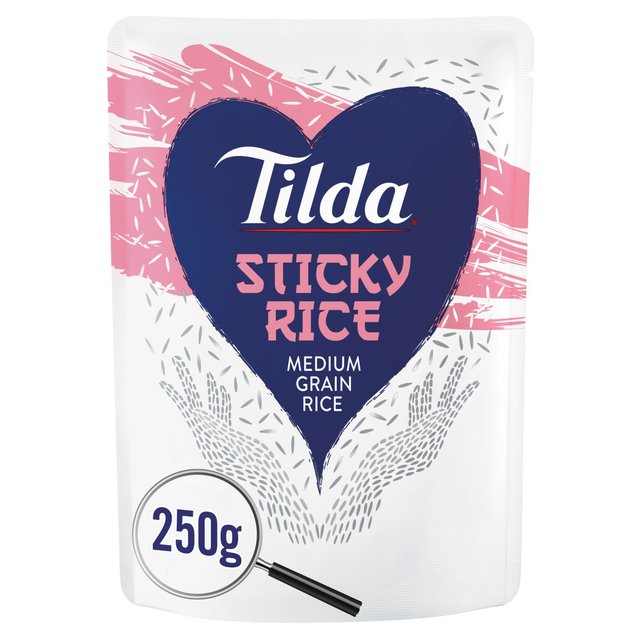 Tilda Microwave Sticky Medium Grain Rice   250g GOODS M&S   