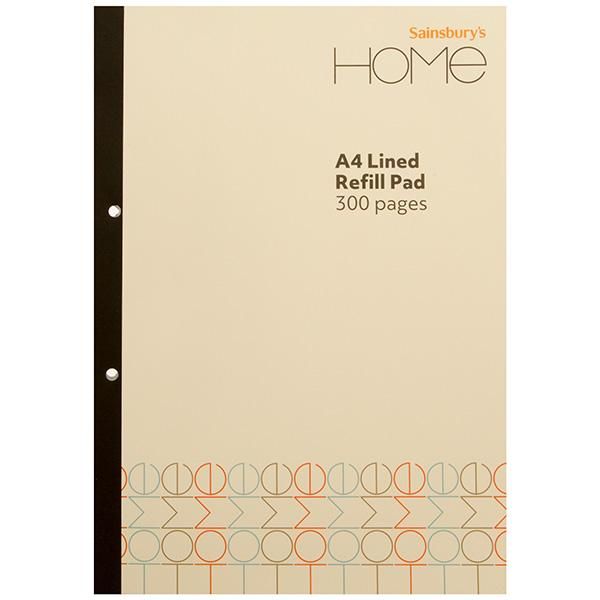 Sainsbury's Home Lined Refill Pad 300 pages