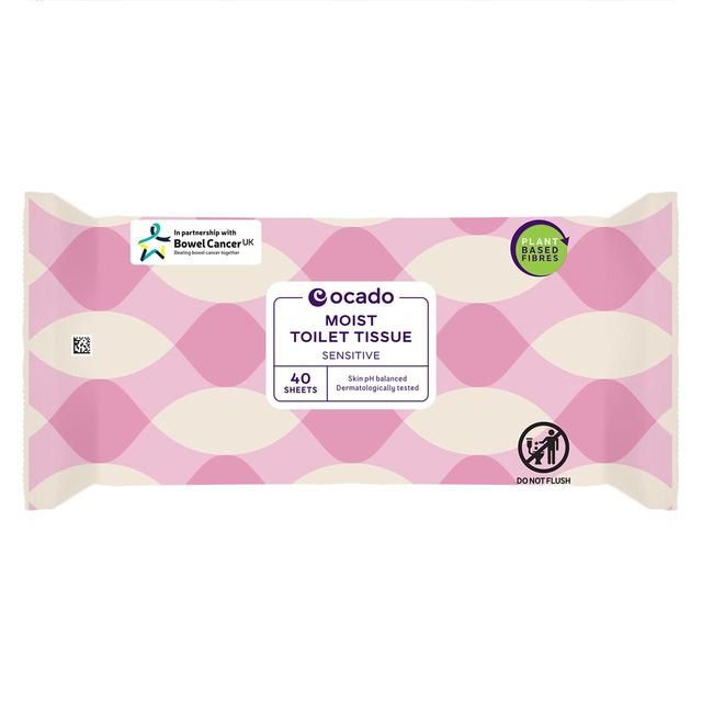 Ocado Sensitive Moist Toilet Tissue Wipes   40 per pack