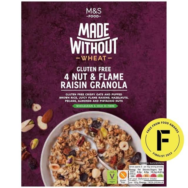 M&S Made Without 4 Nut & Flame Raisin Granola   360g