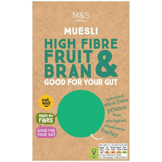 M&S High Fibre Fruit & Bran Muesli   600g