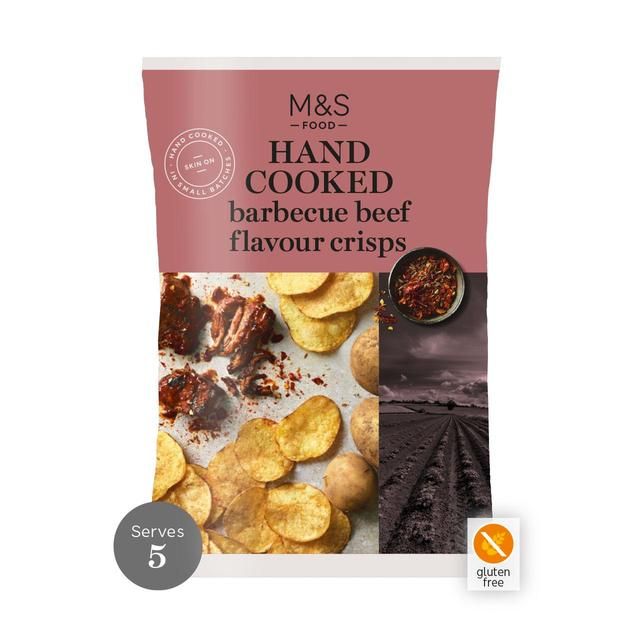 M&S Barbecue Beef Flavour Hand Cooked Crisps   150g