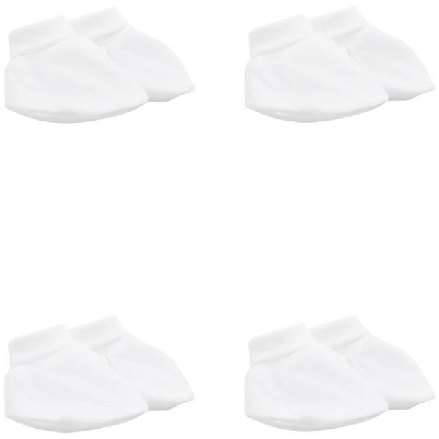 M&S Pure Cotton Booties 0-12 Month 4 Pack White