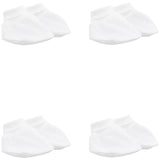 M&S Pure Cotton Booties 0-12 Month 4 Pack White GOODS M&S   