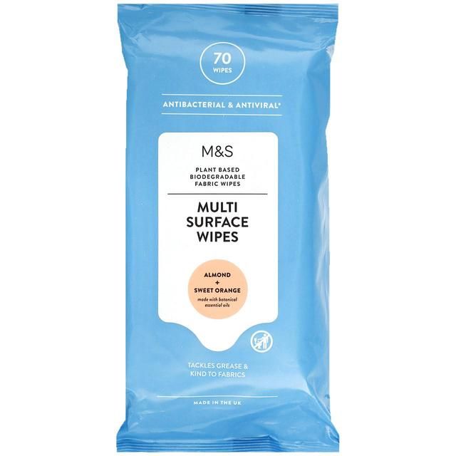 M&S Antibacterial & Antiviral Surface Wipes   70 per pack