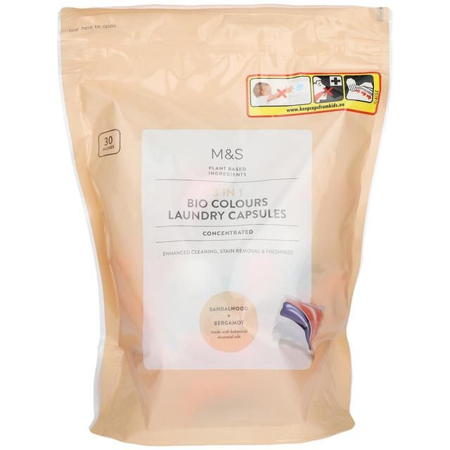 M&S 3 in 1 Bio Colours Laundry Capsules   30 per pack