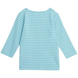 M&S Love Stripe Long Sleeve Tee 0-12 Months Turquoise Mix GOODS M&S   