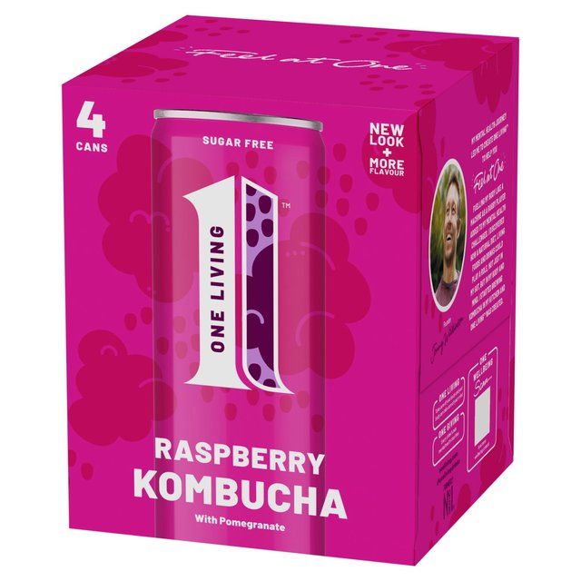 No.1 Living Raspberry Kombucha Multipack   4 x 250ml GOODS M&S   