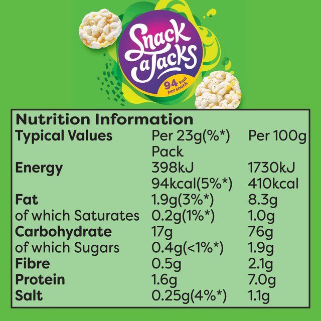 Snack a Jacks Sour Cream &amp; Chive Rice Cakes   24g